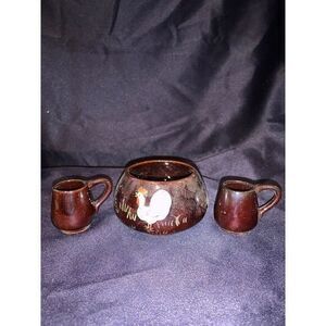 Vintage 3 Piece‎ Tilso Hand Painted Japan Sugar Cups Creamer